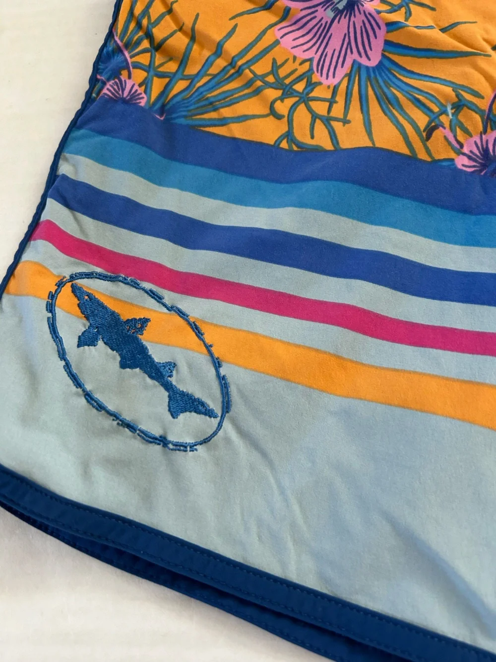 Patagonia Dogfish Head Beer Men’s Floral and Striped Board Shorts Size 32